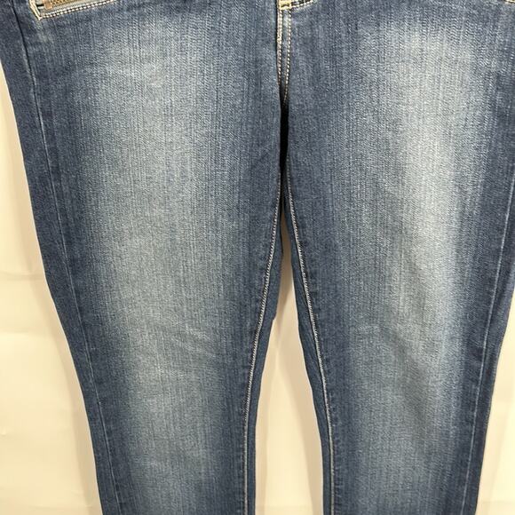 Paige Jane" Zip Women's Zip Ankle Crop Skinny Medium Wash Denim Jeans Size 26 - Picture 3 of 16